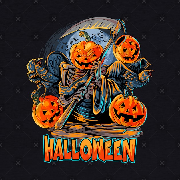 Angel of Death Halloween Jack-o-lanterns by PosterpartyCo